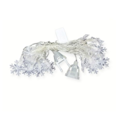 20LED Snowflake Christmas Decorative Fairy String Lights Plug in 5M - White