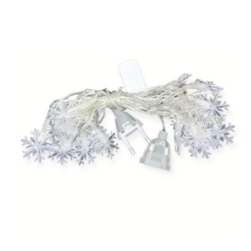 20LED Snowflake Christmas Decorative Fairy String Lights Plug in 5M - White