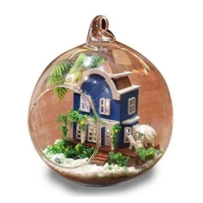 Miniature DIY-Glass Ball Aegean Sea Kit with LED Lights