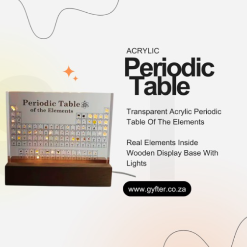 Acrylic Periodic Table: With Real Elements