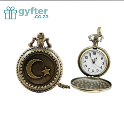 Vintage Pocket Watch - Moon & Star